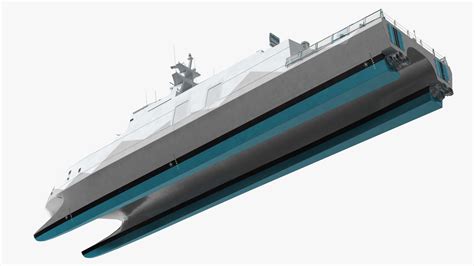 Catamaran Stealth Corvette Ship 3D Model 199 3Ds Blend C4d Fbx Max Ma Lxo Obj Free3d