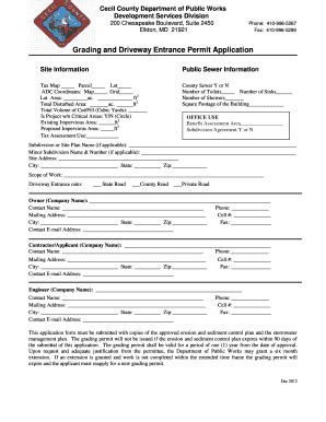 Cecil County Grading Permit