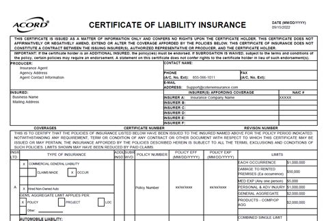 Certificate Of Insurance Adalah