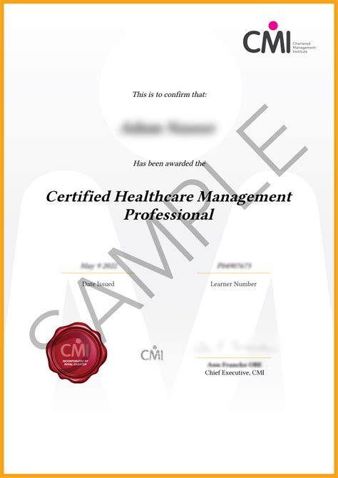 Certified Healthcare Management Professional