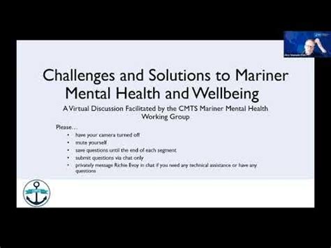 Challenges And Solutions To Mariner Mental Health And Wellbeing Youtube