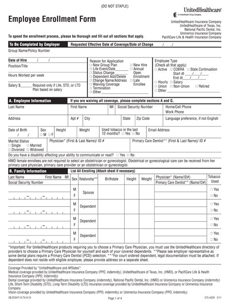 Change Healthcare Enrollment Forms