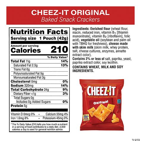 Cheez It Nutrition Facts