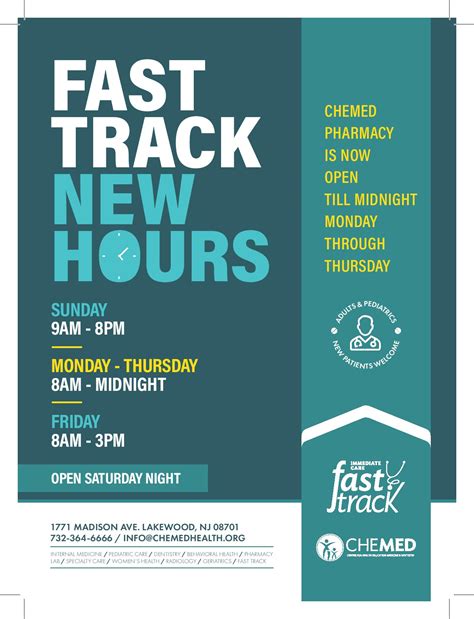 Chemed Fast Track Hours