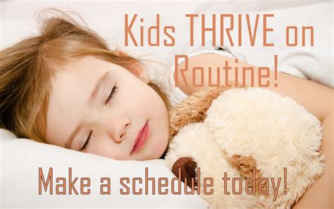 Children Need And Thrive On Routine This N That Chitchat