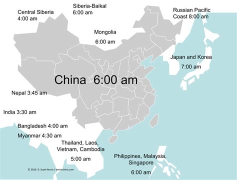 China Time Zone Map