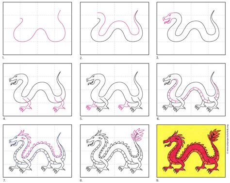 Chinese Dragon Drawing Instructions