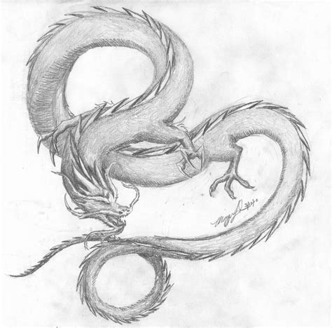 Chinese Dragon Drawings In Pencil