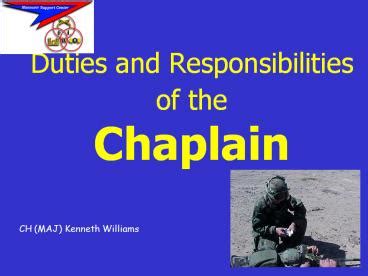 Church Chaplain Duties And Responsibilities