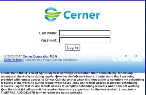 Clairvia Scheduling Login