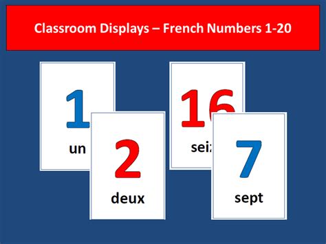 Classroom Displays French Numbers 1 20 Teaching Resources