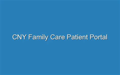 Cny Family Health Portal