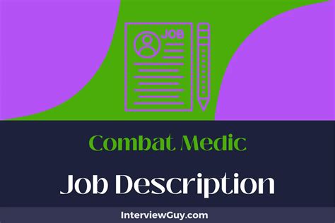 Combat Medic Job Description