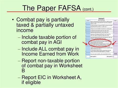 Combat Pay In Fafsa