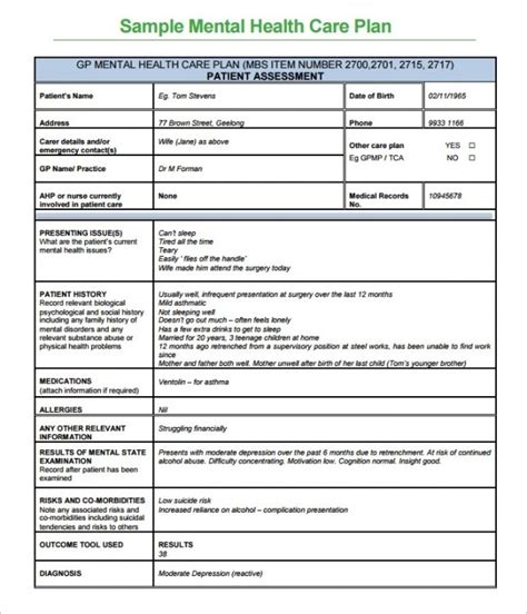 Comprehensive Mental Health Assessment