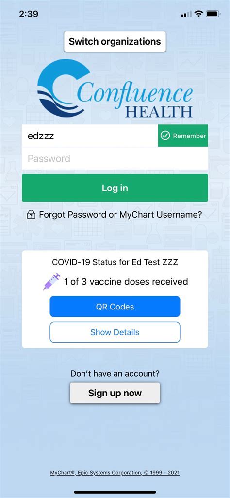 Confluence Health Login