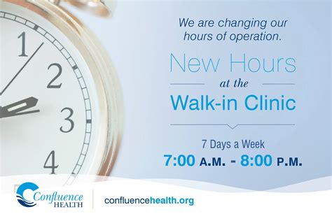 Confluence Walk In Clinic Hours