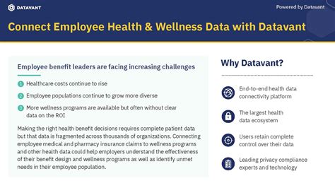 Connect Employee Health Wellness Data With Datavant