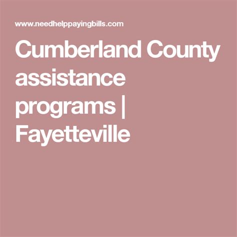 Cumberland County Assistance Programs