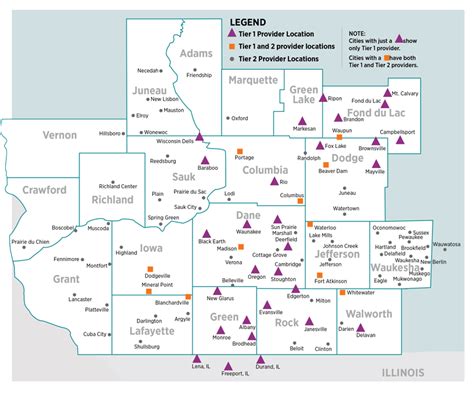 Dean Health Plan Coverage Map