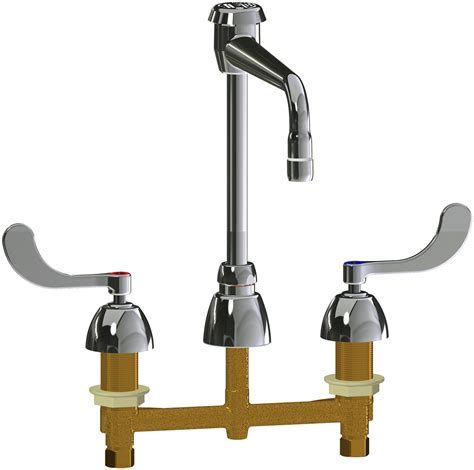 Deck Mounted Manual Faucet With 8 Centers Chicago Faucets