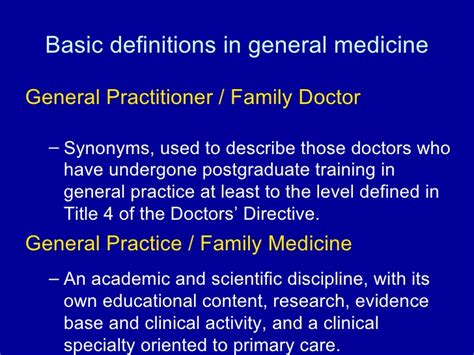 Definition Of A General Practitioner