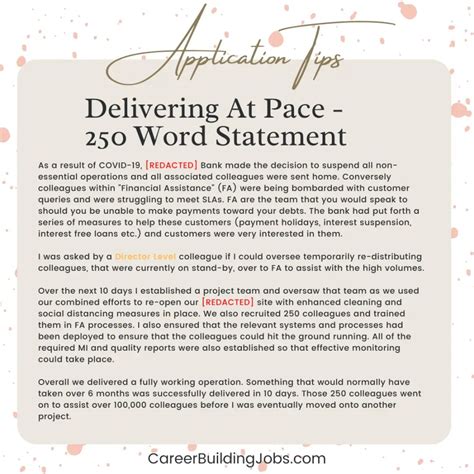 Delivering At Pace Written Examples