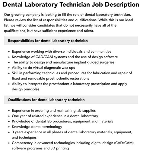 Dental Lab Technician Job Outlook