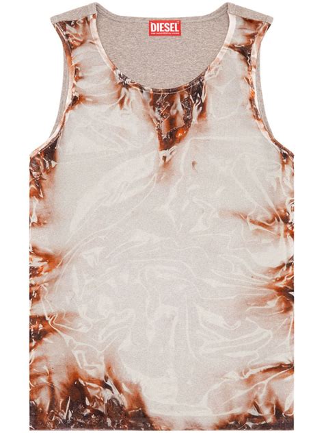 Diesel T Lifty Burn Art Tank Top Neutrals Farfetch Id