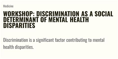 Discrimination Affects Health