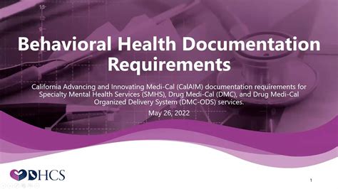 Documentation Requirements For Behavioral Health