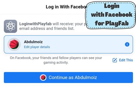 Easy Login With Facebook And Playfab