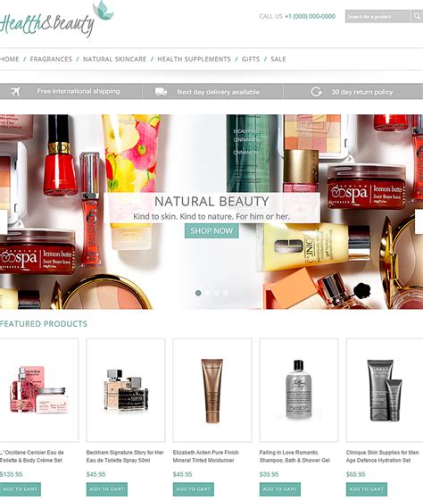 Ecommerce Store Health And Beauty