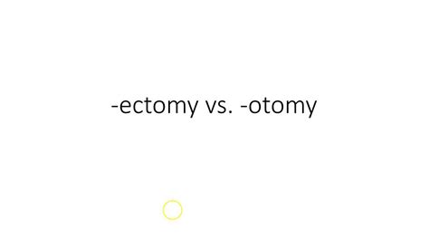 Ectomy Vs Otomy Plasty