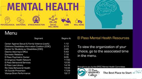 El Paso Mental Health Resources