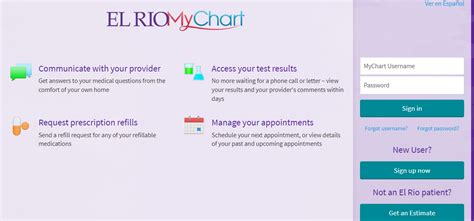 El Rio Patient Portal Login