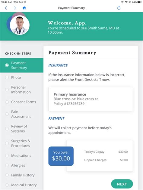 Epion Health Patient Check In