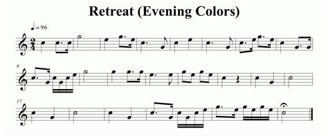 Evening Colors Bugle Call