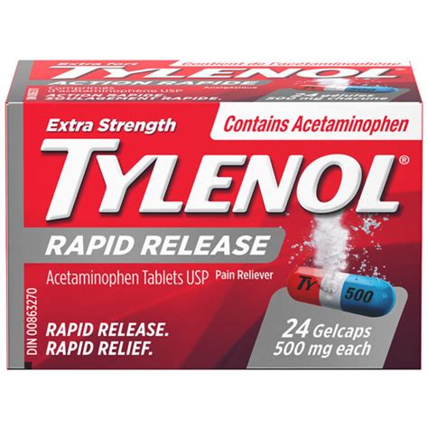 Extra Strength Acetaminophen Rapid Release Gels 24 Gelcaps Kroger