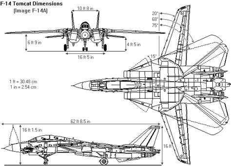 F 14 Tomcat Wingspan