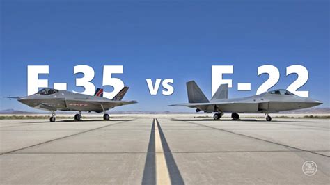 F 22 Raptor Vs F 35 Lightning Ii Comparison Youtube