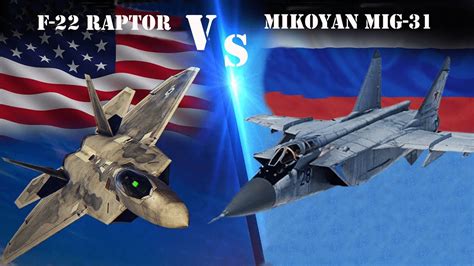 F 22 Raptor Vs Mikoyan Mig 31 Comparison Webflite