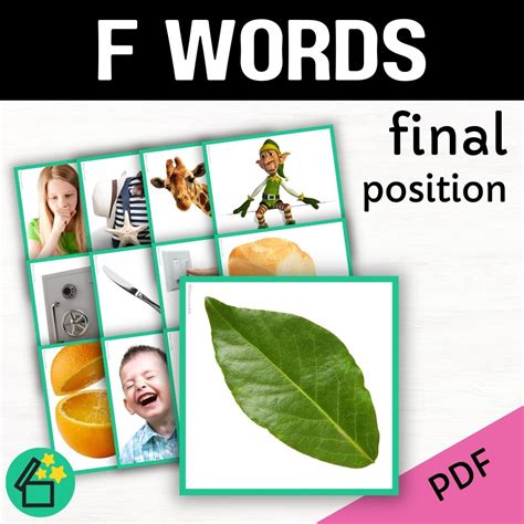 F Words Words Ending With F Speech Therapy Resources Pdf Resourceible