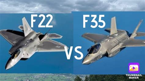 F22 Vs F35 Comparison Youtube