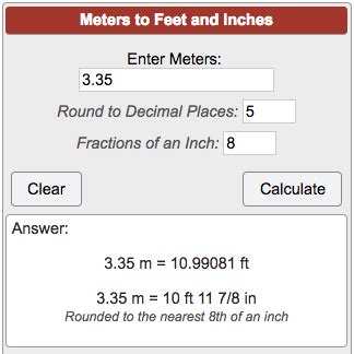 Feet To Meter Calculator Online