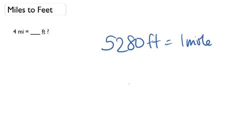 Feet To Miles Conversion Formula