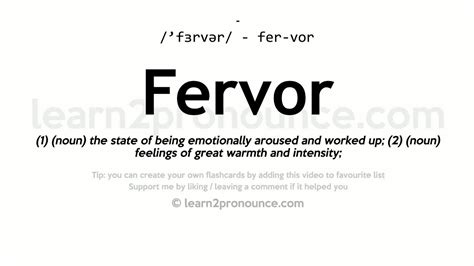 Fervor Pronunciation In English