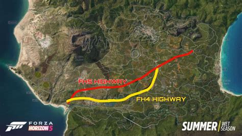 Fh4 Highway Compared With Fh5 Highway R Forza