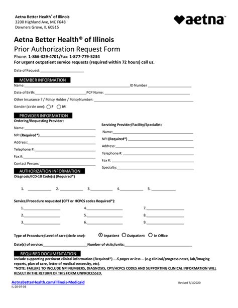 Fill Free Fillable Aetna Better Health Pdf Forms