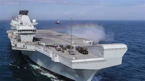 HMS Queen Elizabeth on Fire